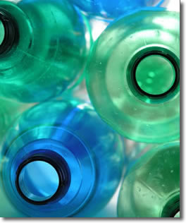 Photo of recyclable plastic bottles